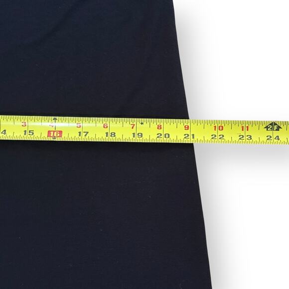 Eileen Fisher Black Jersey Knit Dress 3/4 Sleeve Scoop Neck A-Line Women's M - Picture 7 of 8